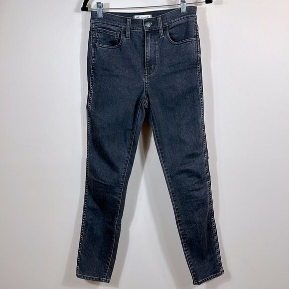 Madewell Dark Grey 10” High Riser Skinny Skinny Women Jeans Denim Size 26 - Picture 1 of 8